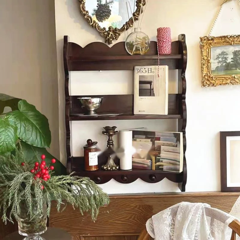Coffee Tea Images - رف حائط من الخشب الصلب بتصميم