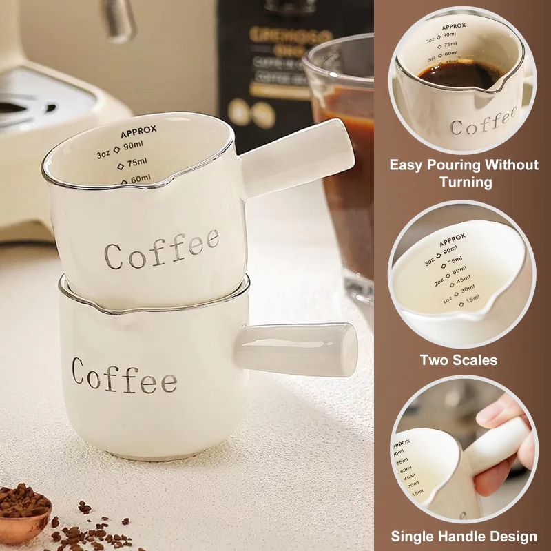 كوب قهوة سيراميك صغير بمقبض وف - مراجعة Coffee Tea With Milk وسعره